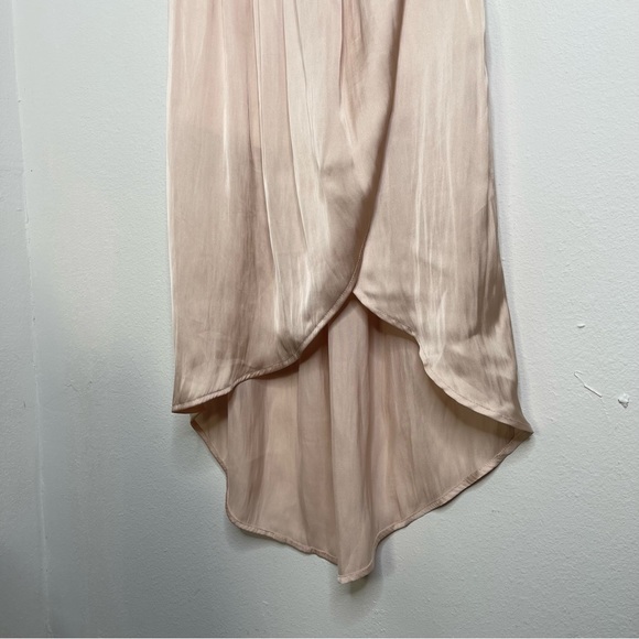 Lovers + Friends Night Lights Strapless Satin Midi Dress Champagne Sz XS Fairy - Picture 8 of 16